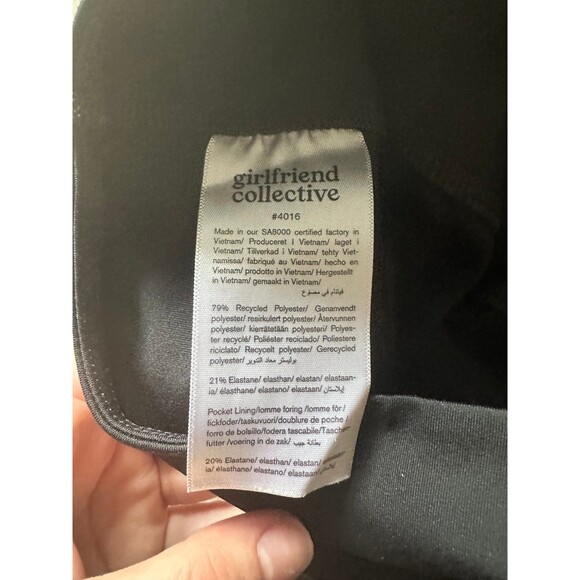 Girlfriend Collective Black High Rise Pocket Legging‎ size Small - Picture 4 of 4